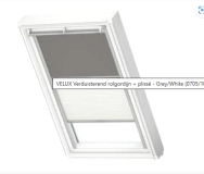 Duo verduisterend rolgordijn plus plisse, witte zijgeleiders en module, leveren en plaatsen